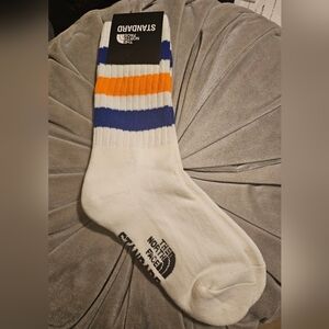 NWT The North Face White Crew Socks with Strips (Pick One)
